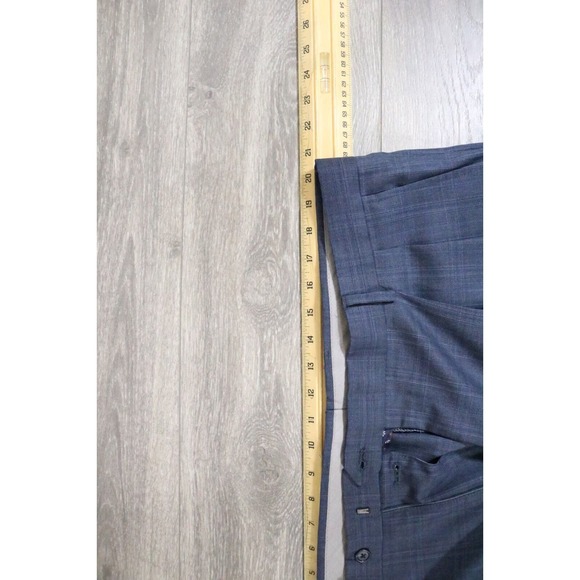 54L Hart Schaffner Marx Navy Wool 2-Piece Suit Trousers Jacket Pants 41 - Picture 15 of 16